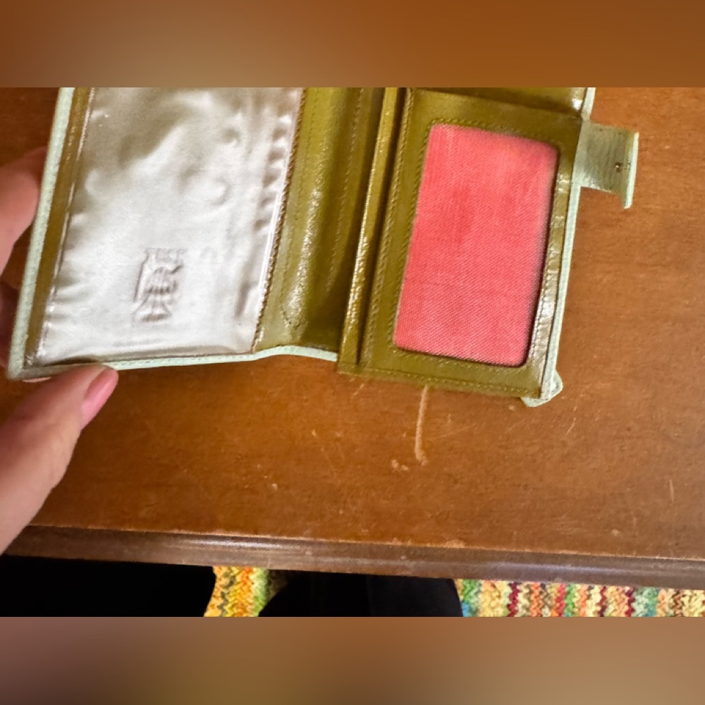Mink colored leather wallet